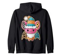 Pipistrello Carino colorato Halloween Delight Felpa con Cappuccio