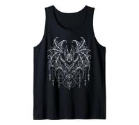 Pipistrello Ornato Gotico Filigrana Dark Fantasy Halloween Goth Canotta