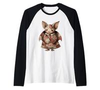 Pipistrello Patchwork Carino Vintage Cottagecore Kawaii Maglia con Maniche Raglan