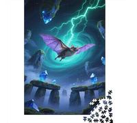 pipistrello Puzzle Impossibili 1000 Pezzi Cristalli galleggianti di fulmine Decorazione Per La Casa. Giochi Rilassamento E Intelligence Per Adulti E Bambini Da 12 Anni 1000pcs (75x50cm)