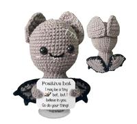 Pipistrello tascabile all'uncinetto, per Halloween, amigurumi, Halloween Batt, bambola da abbracciare tascabile, graziosa decorazione per le vacanze, fatta a mano, ornamento per bambini