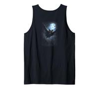 Pipistrello Vampiro Volante sotto Luna Piena Halloween Canotta