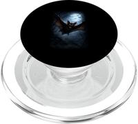 Pipistrello Vampiro Volante Sotto Luna Piena Halloween PopSockets PopGrip per MagSafe