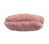 pipisweet 10 pz/20 pz astuccio in lana di agnello portapenne in peluche kawaii borse con cerniera cosmetici trucco organizzatore sacchetto scuola ufficio forniture di cancelleria, rosa, *20