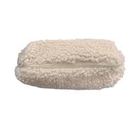 pipisweet 10 pz/20 pz astuccio in lana di agnello portapenne in peluche kawaii borse con cerniera cosmetici trucco organizzatore sacchetto scuola ufficio forniture di cancelleria, bianco, *20