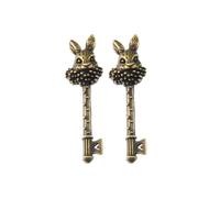 pipisweet 10pcs Vintage Mr.Rabbit Chiave Forma Bronzo Tono Lega Stile Retrò Charms FAI DA TE Collana Risultati Gioielli Materiali per la Creazione, Misura unica, Agata