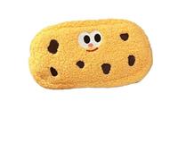 pipisweet 2 pezzi carino biscotto grande astuccio matita kawaii ricamo espressione astuccio per studenti scuola cancelleria storge borse, Giallo, Taglia unica