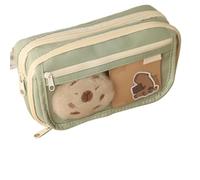 pipisweet 2 pz Grande Astuccio Portamatite Capybara Cartone Animato Cancelleria Borsa con Spille Adesivi Clip Portachiavi Bambini Portapenne Caso (con Bambola), F, Taglia unica