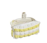 pipisweet 2 pz Kawaii Puffs Astuccio Astuccio Cosmetico Ragazza Penna Sacchetto Scatola Carino Coreano Cancelleria per Ufficio Rientro a Scuola Forniture Studenti, giallo e bianco, Taglia unica