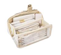 pipisweet 2 Pz Multi-funzionale Grande Matita Bag Multi-Layer Ragazza Scuola Custodie per Studenti Cancelleria Titolare Borse Penna Forniture, bianco, Taglia unica