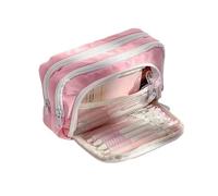 pipisweet 2 Pz Ragazza Estetica Matita Sacchetto di Scuola Cassa Della Penna Titolare Carino Stile Semplice Cerniera Matita Pouch Scuola Supplie, rosa, Taglia unica