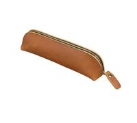 pipisweet 2 Pz Vintage Astuccio In Pelle Semplice Cancelleria Hoder Pen Case Sacchetto di Immagazzinaggio Della Chiusura Lampo Matita Sacchetto Occhiali Scatola Forniture, Marrone chiaro, Taglia unica