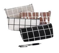 pipisweet 5 pz astuccio in tela astuccio per cancelleria per studenti penne sacchetto donne ragazza trucco rossetto borsa lunga striscia portafoglio, casuale, Taglia unica