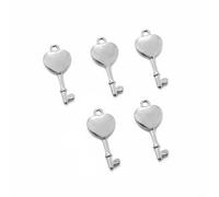 pipisweet 5 pz/lotto No Fade Vintage Key Charms In Acciaio Inox Blocco Chiave Pendenti FAI DA TE Gioielli Fare Accessori, Misura unica, Agata