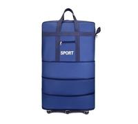 pipisweet Airline Checked Bag Oxford Grande Capacità Viaggio Universale Ruota Pieghevole Bagagli Trasloco Sacchetto di Stoccaggio Rotolamento Cubi di Imballaggio, Blu 95x48x28, Taglia unica