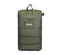 pipisweet Airline Checked Bag Oxford Grande Capacità Viaggio Universale Ruota Pieghevole Bagagli Trasloco Sacchetto di Stoccaggio Rotolamento Cubi di Imballaggio, Verde: 110 x 48 x 28 cm, Taglia unica