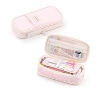 pipisweet Astuccio per matite di grande capacità, per ragazze, ufficio, studenti, cancelleria, organizer per la scuola, Trasparente, Taglia unica