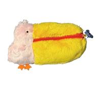 pipisweet Astuccio per matite in pellicano bianco, in peluche, per trucchi, penne, cancelleria, zero; portafoglio, cartone animato, astuccio per matite e articoli scolastici, rosa, L