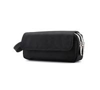 pipisweet Astuccio per penne a 2 strati di grande capacità per studio cosmetico forniture semplici per studenti scatole di cancelleria, Nero A, Taglia unica