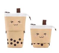 pipisweet Astuccio telescopico per matite e tè al latte in piedi, carino, portapenne, astuccio per cancelleria per studenti scolastici, forniture per ufficio, D, Taglia unica