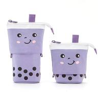 pipisweet Astuccio telescopico per matite e tè al latte in piedi, carino, portapenne, astuccio per cancelleria per studenti scolastici, forniture per ufficio, B, Taglia unica