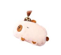 pipisweet Capybara - Astuccio per cancelleria, 2 pezzi, con divertente portapenne, stile afro, in peluche, con cerniera, per studenti, rosa, Taglia unica