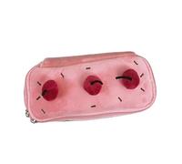 pipisweet Carino peluche Cherry Cake Pen Bag Squisita Grande Capacità Studente Matita Pouch Cancelleria Storage Bag, rosa, *1