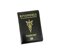 pipisweet Custodia per passaporto da viaggio, motivo anime Rivendell, Nero , Taglia unica