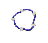 pipisweet Grazioso braccialetto con perline a forma di margherita, da donna, alla moda, bohémien, colorato, con charm elasticizzato, regalo per feste, Misura unica, Agata