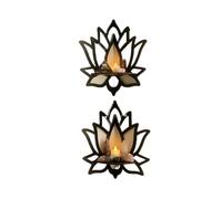 pipisweet Mensola da parete galleggiante a forma di loto, in cristallo, decorazione per la casa, decorazione estetica della stanza, moderna decorazione per la casa (2 pezzi)