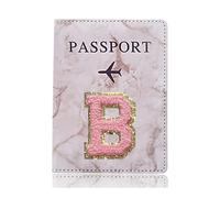 pipisweet Moda Passaporto Copertura Protettiva Ricamo Lettera Modello Viaggio Passaporto Titolare Del Raccoglitore Regalo PU Custodia In Pelle Cover, A 1465 (B), Taglia unica