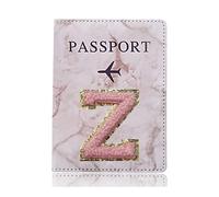 pipisweet Moda Passaporto Copertura Protettiva Ricamo Lettera Modello Viaggio Passaporto Titolare Del Raccoglitore Regalo PU Custodia In Pelle Cover, A 1489 (Z), Taglia unica