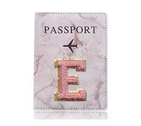 pipisweet Moda Passaporto Copertura Protettiva Ricamo Lettera Modello Viaggio Passaporto Titolare Del Raccoglitore Regalo PU Custodia In Pelle Cover, A 1468 (E), Taglia unica