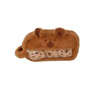 pipisweet Peluche bambola morbida farcito Capybara Pen Bag Cartoon Carino peluche matita sacchetto animale Kawaii Cancelleria Bag regalo, D, Taglia unica