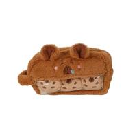 pipisweet Peluche bambola morbida farcito Capybara Pen Bag Cartoon Carino peluche matita sacchetto animale Kawaii Cancelleria Bag regalo, A, Taglia unica