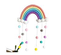 pipisweet PomPom macramè arcobaleno nuvole arazzo da appendere alla parete decorazione fatta a mano tessuto foto puntello decorazione della stanza artigianato (5)