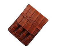 pipisweet Portapenne fatto a mano in PU per 4 penne con motivo coccodrillo astuccio in pelle astuccio per cancelleria scuola forniture per ufficio, 001-4, Taglia unica