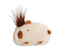 pipisweet Simpatico astuccio in peluche Capybara, astuccio per cosmetici, porcellino d'India, astuccio per matite di grande capacità, per la scuola, cancelleria, bianco, Taglia unica