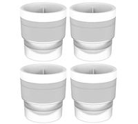 PIPITA 4 stampi circolari per hockey su ghiaccio da 7 cm, per whisky senza piombo e cristallo da 300 ml, per Bourbon, congelatore, stampo per ghiaccio gadget da cucina per whisky e cocktail