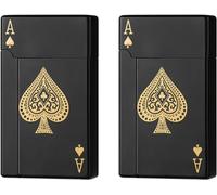 PIPITA Confezione da 2 flamme Fackel Feuerzeug Butan nachfüllbar, einstellbare Jet Fackel Feuerzeug, klassische Taschenfeuerzeug für Männer und Frauen, (ohne Butan)