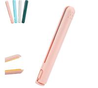 Pipiup Curling Iron, Pipiup Mini Dual Purpose Curling Iron, 2 in 1 Ceramic Glaze Anti Scalding Compact and Portable Pipiup Hair Curler for Women Short & Long Hairs, All Hair Types (Pink)