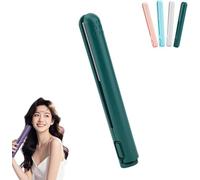 Pipiup Curling Iron, Pipiup Mini Dual-Purpose Curling Iron, 2-in-1 Small CurlingIron for Short Hair, Portable USB Mini Ceramic CurlingIron for Travel Home (Green)
