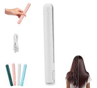 Pipiup Curling Iron, Pipiup Mini Dual-Purpose Curling Iron, 2-in-1 Small CurlingIron for Short Hair, Portable Straightener Travel Curlings Wand, for Short Thin Fine Hair (White)