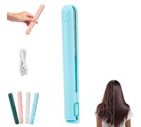 Pipiup Curling Iron, Pipiup Mini Dual-Purpose Curling Iron, 2-in-1 Small CurlingIron for Short Hair, Portable Straightener Travel Curlings Wand, for Short Thin Fine Hair (Blue)