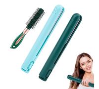 Pipiup Curling Iron, Pipiup Mini Dual Purpose Curling Iron, Minilocke 2 in 1 Mini Straightener Flat Irons, For Short and Long Hair for Travel (Pink) (Green+Blue)