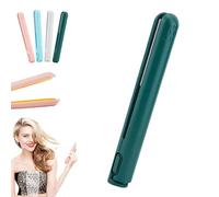 Pipiup Curling Iron, Pipiup Mini Dual Purpose Curling Iron, Minilocke 2 in 1 Mini Straightener Flat Iron, for Short Thin Fine Hair, Portable Styling Tool for Travel & Home (Green)
