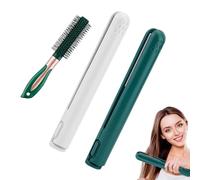 Pipiup Curling Iron, Pipiup Mini Dual Purpose Curling Iron, Minilocke 2 in 1 Mini Straightener Flat Irons, For Short and Long Hair for Travel (Pink) (White+Green)