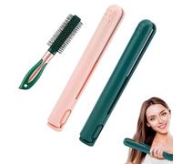 Pipiup Curling Iron, Pipiup Mini Dual Purpose Curling Iron, Minilocke 2 in 1 Mini Straightener Flat Irons, For Short and Long Hair for Travel (Pink) (Pink+Green)