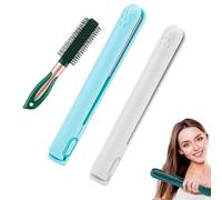 Pipiup Curling Iron, Pipiup Mini Dual Purpose Curling Iron, Minilocke 2 in 1 Mini Straightener Flat Irons, For Short and Long Hair for Travel (Pink) (White+Blue)
