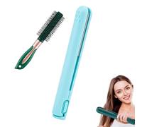 Pipiup Curling Iron, Pipiup Mini Dual Purpose Curling Iron, Minilocke 2 in 1 Mini Straightener Flat Irons, For Short and Long Hair for Travel (Pink) (Blue)